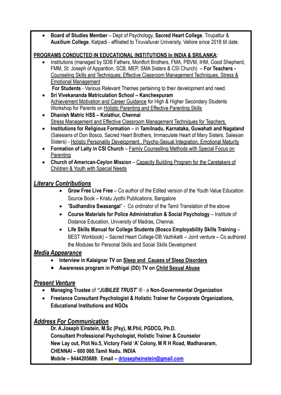 Resume Page 4